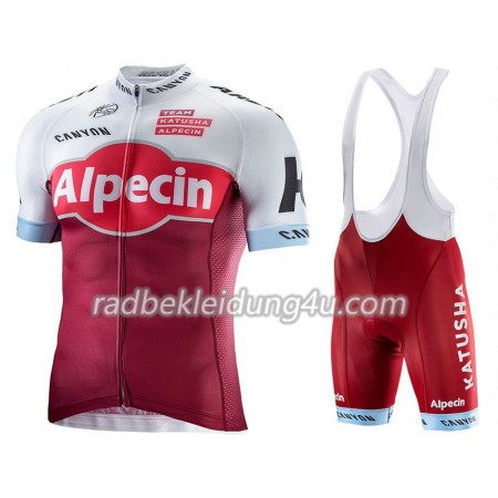 Set Kurzarmtrikot + Trägerhose 2017 Team Katusha Alpecin N001 